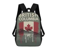 sinyumoney British Columbia Flag Mochila Escolar Para Niñas 17inch Mochila Informal Ligera Para Niños Y Niñas, Ideal Para Estudiantes De Secundaria