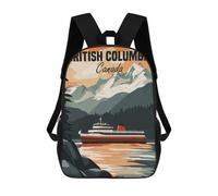 sinyumoney British Columbia Mochila, Mochila Escolar Impresa En 3D, Bolsa Para El Almuerzo Escolar, Mochila De Viaje, Mochila Para Amigos, Mochila Escolar Para Niñas Y Niños 17inch