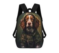 sinyumoney Brittany Spaniel Camo Mochila Escolar, Bolso De Negocios, Bolso Para Portátil Resistente Para Niñas Y Adolescentes 17inch