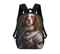 sinyumoney Brittany Spaniel Dog in Armor Mochila Escolar Grande Resistente Al Agua Para Portátil Para Niñas Y Adolescentes 17inch