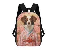 sinyumoney Brittany Spaniel Geisha Mochila Escolar Resistente Al Agua Para Ordenador Portátil Para La Escuela/trabajo/viajes 17inch