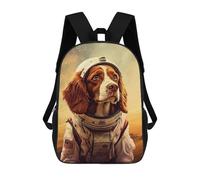 sinyumoney Brittany Spaniel Mars Mochila Escolar Infantil Impresa En 3D 17inch Mochilas De Moda Para Niños De Primaria Y Secundaria
