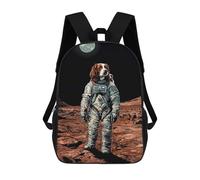 sinyumoney Brittany Spaniel On Mars Mochila Escolar Secundaria Informal Para Viajes Para Niños/niñas/adolescentes 17inch