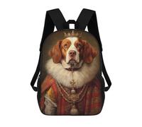 sinyumoney Brittany Spaniel The King Mochilas Escolares, Mochilas Para Portátil, Mochilas Para Camping, Aventuras Al Aire Libre Y Viajes Diarios 17inch