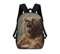 sinyumoney Brown Bear Eating Noodles Mochilas Impresas En 3D Para Niños 17inch Mochilas De Moda Informales Para El Día A Día, Bolsas De Viaje, Mochilas Informales Para Exteriores Para Niños Y Niñas