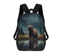 sinyumoney Brown Bear Starry Mochilas Para Niños Y Estudiantes, Mochilas Escolares Impresas En 3D, Mochilas Para Estudiantes De Primaria Y Secundaria Para Niños Y Niñas 17inch