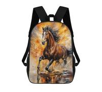 sinyumoney Brown Horse Painting Mochila Escolar Infantil Impresa En 3D Para Niños, Mochila De Viaje De Alta Capacidad, Bolsas Para Libros, Mochila Escolar Infantil 17inch