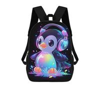 sinyumoney Bubbly Penguin Music Mochila Ronaldo, Mochila Infantil, Mochila Escolar Para Estudiantes, Mochila Para Libros, Mochila Escolar Impresa En 3D Para Niños Y Niñas, 17inch