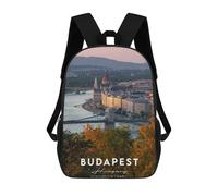 sinyumoney BUDAPEST Mochila Escolar Mochilas Escolares Para Niñas Y Niños Mochila Con Bolsillo Mochila Escolar De Moda Mochila Infantil 17inch