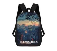 sinyumoney Buenos Aires Cityscape at Dusk Mochila Escolar Infantil Impresa En 3D Para Niños, Mochilas De Viaje, Bolsas Para Libros, Mochila Escolar Infantil 17inch