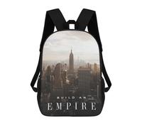 sinyumoney Build An Empire Mochila Escolar De 17 Pulgadas Impresa En 3D Mochilas Infantiles Mochila Genial Impresa En 3D Para Niños De Primaria Y Secundaria