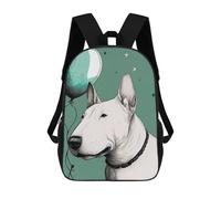 sinyumoney Bull Terrier Balloon Mochila Escolar De Moda Para Estudiantes, Adecuada Para Niños Y Niñas, Mochila Informal Para Viajes Al Aire Libre, Esencial Para El Día A Día 17inch