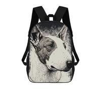 sinyumoney Bull Terrier Dog Drawing Mochilas Impresas En 3D Para Niños, Mochila Escolar, Mochila De Moda Para Niños De Primaria Y Secundaria 17inch