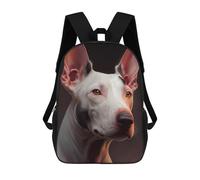 sinyumoney Bull Terrier Oil Paint Mochila Escolar Infantil De Moda Informal Mochilas Infantiles Impresas En 3D Mochila Grande Para Niño 17inch