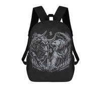 sinyumoney Bull Vs Bear Stock Market - Forex, Day Trader, Trading Mochila Escolar, Mochila Para Portátil, Mochila Unisex Informal Para La Escuela/trabajo/viajes 17inch