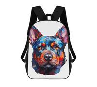 sinyumoney Bulldog Colorful Mochilas Para Niños, Mochilas Escolares Personalizadas En 3D Para Niños Y Niñas, Mochilas Escolares Grandes, Mochilas Informales Para El Día A Día 17inch