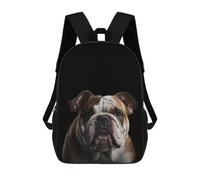 sinyumoney Bulldog Dog Portrait Mochila Escolar Mochila De Día Mochila De Negocios Mochila Impermeable Para Libros Para Hombres/mujeres 17inch