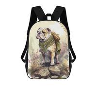 sinyumoney Bulldog Dog Watercolor Mochila Escolar Impermeable Para Computadora Para Niñas, Niños Y Adolescentes 17inch