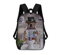 sinyumoney Bulldog Mochila Escolar Infantil Impresa En 3D Para Niños, Mochilas De Viaje, Bolsas Para Libros, Mochila Escolar Infantil 17inch