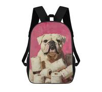 sinyumoney Bulldog with Toilet Paper Painting Bulldog Bathroom Humor Mochila Escolar Infantil Con Impresión 3D, Mochila Escolar Informal Para Niños De Primaria Y Secundaria 17inch