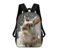 sinyumoney Bunny Bath Time Mochila Escolar Infantil De 17 Pulgadas Con Estampado 3D De Películas De Anime Para Niños, Mochila De Viaje, Mochila Escolar Infantil