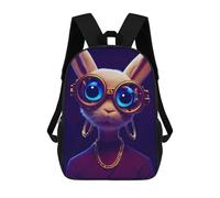 sinyumoney Bunny with Drip Mochila Ligera Informal Para El Día A Día, Mochila Escolar Para Hombres/mujeres 17inch