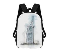 sinyumoney Burj Al Arab Mochila Escolar, Mochila Informal, Mochila De Día, Mochila Escolar, De Trabajo Y De Viaje Para Hombres, Mujeres Y Adolescentes. 17inch