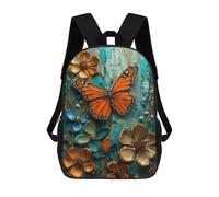 sinyumoney Butterfly And Flowers Textured Painting Mochila Trabajo Negocios Colegio Escuela Para Campus Deportes Al Aire Libre Viajes 17inch
