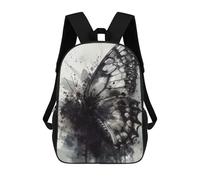 sinyumoney Butterfly Black Ink Art Mochilas Infantiles Mochila Escolar Mochila Impresa En 3D Para Niños Mochilas De Viaje Bolsas Para Libros Mochila Escolar Para Niños 17inch