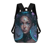 sinyumoney Butterfly Fantasy Portrait Mochila Infantil Para Niñas, Mochila Escolar 3D, Mochila Para Niños Pequeños, Mochila Informal De Día, Mochila Escolar De Moda 17inch