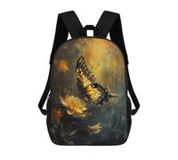 sinyumoney Butterfly Flower Magical Mochila Escolar Infantil De 17 Pulgadas, Mochila Escolar Impresa En 3D Para Niños De Primaria Y Secundaria