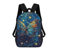 sinyumoney Butterfly in A Starry Night Mochila Escolar De Negocios, Bolso Resistente Para Portátil Para Niñas, Niños Y Adolescentes 17inch