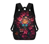 sinyumoney Butterfly in Bloom, Fantasy Spring Illustration Mochilas Escolares Para La Escuela Secundaria, Preparatoria, Universidad Y Viajes Para Niñas Y Adolescentes 17inch