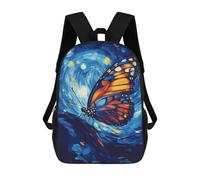 sinyumoney Butterfly in Starry Night Mochila Ronaldo, Mochila Infantil, Mochila Escolar Para Estudiantes, Mochila Para Libros, Mochila Escolar Impresa En 3D Para Niños Y Niñas, 17inch