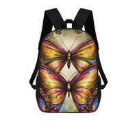 sinyumoney Butterfly in Steampunk Mochila Escolar Para Niñas Mochila Impermeable Mochila Informal De Día Mochila Ligera Para Niño Y Niña Mochila Escolar 17inch