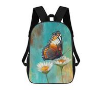 sinyumoney Butterfly on Daisies Painting Mochilas Infantiles Mochila Escolar Impresa En 3D Para Niños Mochilas De Viaje Bolsas Para Libros Para Niños 17inch Mochila Escolar