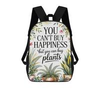 sinyumoney Buy Plants for Happiness Watercolor Art Mochila Escolar Mochila Informal Mochilas De Día Bolsa Escolar Para Trabajo/viajes 17inch
