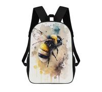 sinyumoney Buzzing Bee Watercolor Mochila Infantil, Mochila Escolar Impresa En 3D, Mochila Para Niños Y Niñas, Mochila Escolar Ajustable Para La Escuela Primaria 17inch
