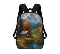 sinyumoney Cabin by The Lake in Autumn Mochila Escolar Informal Para El Día A Día, Para La Escuela, El Trabajo Y Los Viajes Para Hombres Y Mujeres 17inch