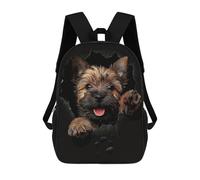 sinyumoney Cairn Terrier Dog Mochilas Impresas En 3D Para Niños 17inch Mochilas De Moda Informales Para El Día A Día, Bolsas De Viaje, Mochilas Informales Para Exteriores Para Niños Y Niñas