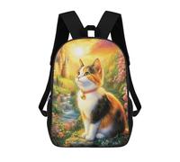 sinyumoney Calico Cat in A Fantasy World Mochilas Escolares, De Viaje Y Universitarias Para Hombres, Mujeres Y Adolescentes 17inch