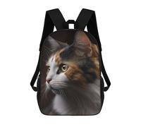 sinyumoney Calico Cat Mochilas Escolares Impresas En 3D, Mochila Escolar Informal Para Niños, Mochila Escolar De Moda Para Estudiantes De Secundaria 17inch