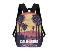 sinyumoney California Sunset Mochilas Impresas En 3D Para Niños, Mochila Escolar, Mochila Informal Para Exteriores, Mochila Informal De Moda Para Niños, Lindas Bolsas De Viaje 17inch