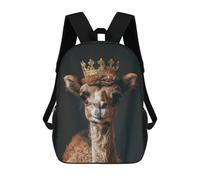 sinyumoney Camel Animal Cute King Mochilas Impresas En 3D Para Niños, Mochila Escolar, Mochila Informal Para Exteriores, Mochila Informal De Moda Para Niños, Lindas Bolsas De Viaje 17inch