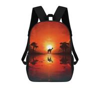 sinyumoney Camel Silhouette Sunset Mochila, Mochila Infantil, Mochila Escolar Para Estudiantes, Mochila Para Libros, Mochila Escolar Impresa En 3D Para Niños Y Niñas 17inch