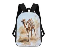 sinyumoney Camel Watercolor Painting 17inch Mochila Escolar Impresa En 3D Para Niños, Mochila Escolar Informal De Moda, Mochilas De Viaje Para Niños Y Estudiantes.