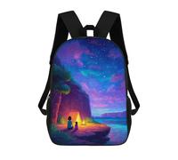 sinyumoney Campfire Nights by The Lake Mochilas Escolares Para La Escuela Secundaria, Preparatoria, Universidad Y Viajes Para Niños/niñas/adolescentes 17inch