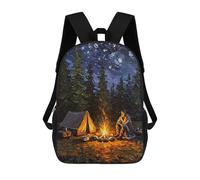 sinyumoney Campfire Under The Stars Mochilas Impresas En 3D Para Niños, Mochila Escolar, Mochila De Moda Para Niños De Primaria Y Secundaria 17inch