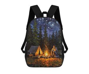 sinyumoney Campfire Under The Stars Mochilas Impresas En 3D Para Niños, Mochila Escolar, Mochila De Moda Para Niños De Primaria Y Secundaria 17inch