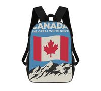 sinyumoney Canada The Great White North Mochila Escolar Infantil Impresa En 3D, Mochila Informal De Moda Para Niños, Mochila De Viaje De Alta Capacidad Para Libros Para Niños 17inch